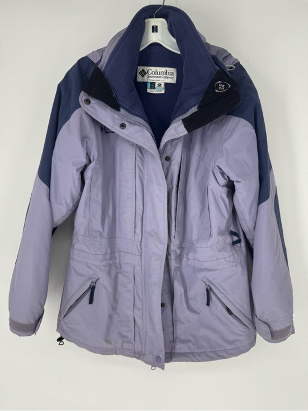 Columbia Lavender and Navy Ski  double layered Jacket